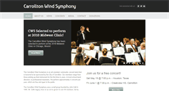 Desktop Screenshot of carrolltonwindsymphony.org