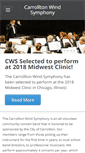 Mobile Screenshot of carrolltonwindsymphony.org